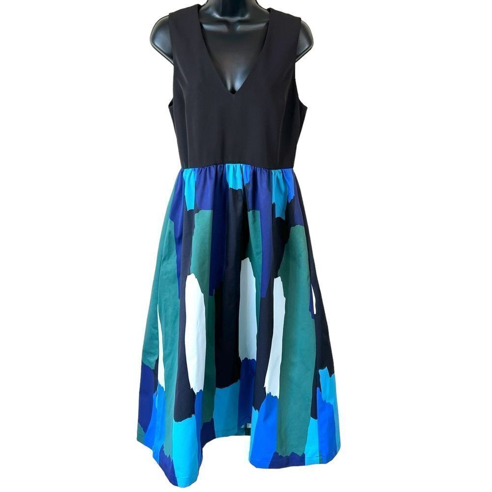 Crosby by Mollie Burch “Paintstroke Cool” Sleeveless Dress